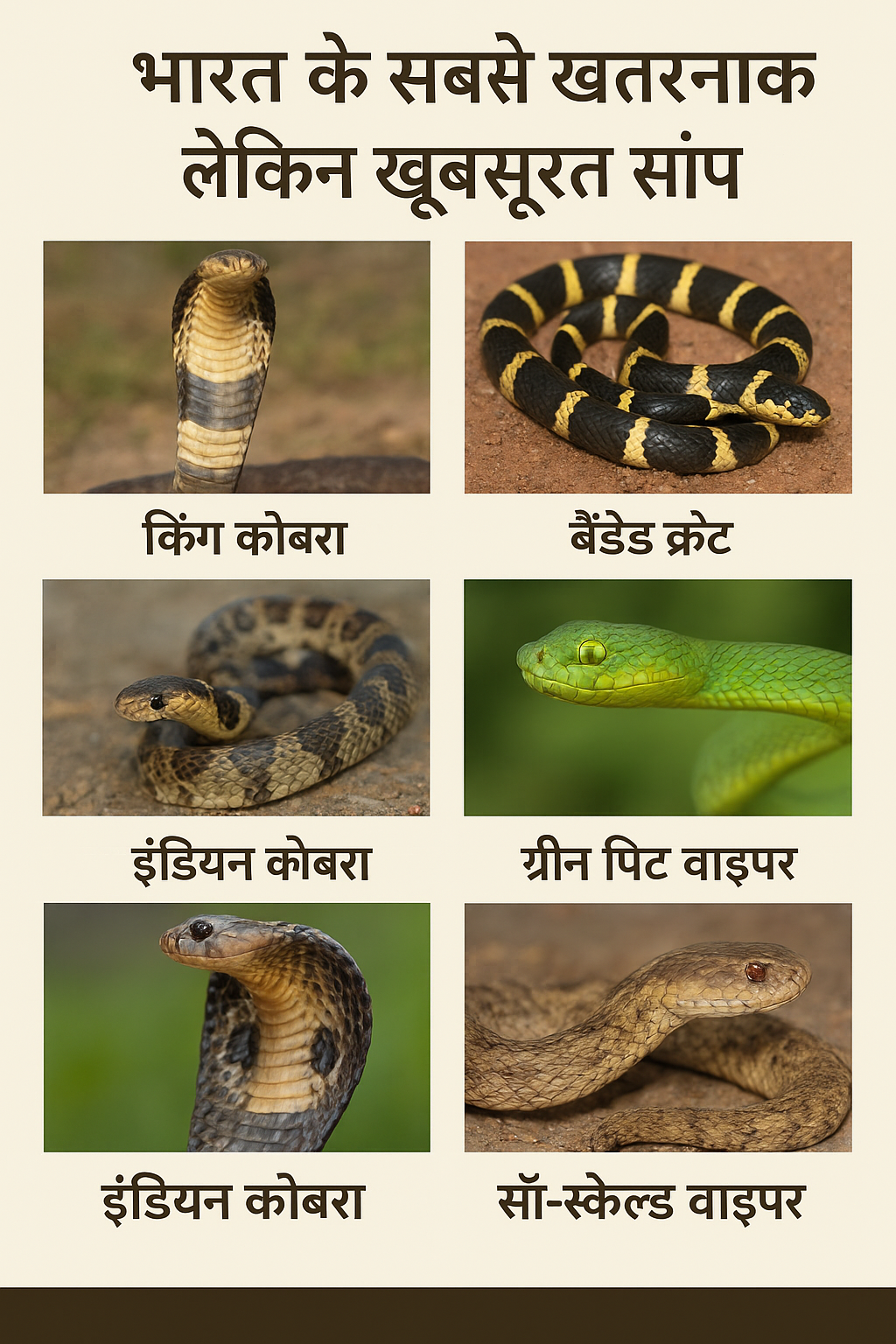 भारत के सबसे खतरनाक लेकिन खूबसूरत सांप